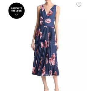 Vince crossover pleated midi dress